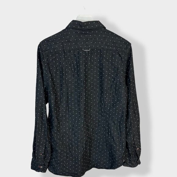 Cactusman‎ Black Polkadot Slim Fit Button Down Shirt M - Picture 2 of 4